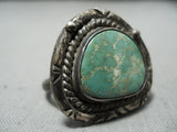 Eye-catching Vintage Native American Navajo Royston Turquoise Sterling Silver Ring-Nativo Arts