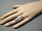 Important Vintage Hopi Sterling Silver Native American Kachina Ring-Nativo Arts