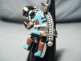 Fascinating Vintage Zuni Turquoise Sterling Silver Ring Native American Old-Nativo Arts