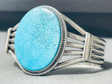 Lake Of Turquoise Native American Navajo Sterling Silver Bracelet Cuff-Nativo Arts