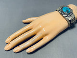 Important Iaca Winner Vintage Native American Navajo Turquoise Sterling Silver Bracelet-Nativo Arts