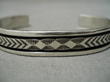 Important Vintage Native American Navajo Bruce Morgan Hand Wrought Sterling Silver Bracelet-Nativo Arts