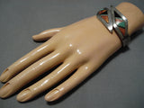 Raymond Delgarito Vintage Native American Navajo Royston Turquoise Sterling Silver Bracelet-Nativo Arts