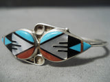 Marvelous Vintage Native American Navajo Turquoise Sterling Silver Bracelet Old-Nativo Arts