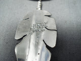 Marvelous Navajo Native American Sterling Silver Feathers Necklace-Nativo Arts