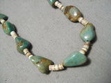 Native American Wonderful Vintage Santo Domingo Royston Turquoise Sterling Silver Necklace-Nativo Arts