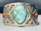 Important Mike Perry Vintage Native American Navajo Turquoise Sterling Silver Bracelet-Nativo Arts