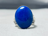 Superb Important (d) Native American Navajo Lapis Sterling Silver Ben Begaye Ring-Nativo Arts