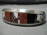 Striking Vintage Navajo Manygoats Sterling Silver Native American Bracelet-Nativo Arts