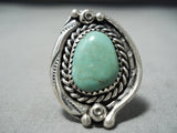 Marvelous Vintage Native American Navajo Royston Turquoise Sterling Silver Ring Old-Nativo Arts