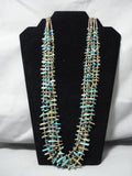 Important Native American Navajo Roe Yazzie Royston Turquoise Sterling Silver Necklace-Nativo Arts
