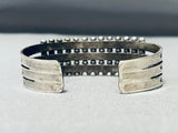 Best Vintage Native American Zuni Cerrillos Turquoise Squared Sterling Silver Early Bracelet-Nativo Arts