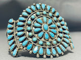 Tremendous Vintage Native American Navajo Turquoise Sterling Silver Bracelet-Nativo Arts