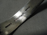 Important Vintage Native American Navajo Jimmie King Jr Sterling Silver 14k Gold Bracelet-Nativo Arts