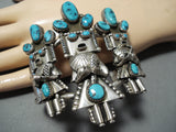 Best Vintage Native American Navajo Singer Kachina Turquoise Sterling Silver Bracelet Old-Nativo Arts