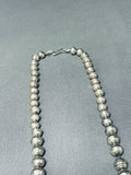Completely Hand Tooled Vintage Native American Navajo Sterling Silver Necklace-Nativo Arts