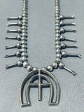 Drop Dead Gorgeous Vintage Native American Navajo Naja Sterling Silver Necklace-Nativo Arts