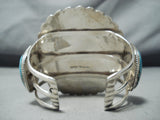 One Of The Best Vintage Native American Navajo #8 Turquoise Sterling Silver Bracelet-Nativo Arts