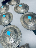 611 Gram Vintage Native American Navajo Turquoise Sterling Silver Concho Belt-Nativo Arts