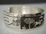 Intricate!! Vintage Navajo Sterling Silver Native American Bracelet-Nativo Arts