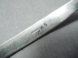 Very Important Authentic Vintage Native American Navajo Wes Willie Sterling Silver Bracelet-Nativo Arts