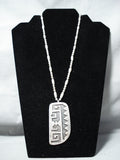 Sensational Vintage Navajo Sterling Silver Necklace Native American Old-Nativo Arts