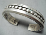 Important Jimmie King Jr Vintage Native American Navajo Thick Sterling Silver Bracelet-Nativo Arts