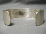 Incredible Vintage Native American Navajo Hopi Native American Navajo Sterling Silver Water Wave Bracelet Old-Nativo Arts