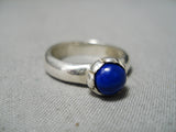 Native American Authentic Vintage Ben Nighthorse Campbell Lapis Sterling Silver Ring-Nativo Arts