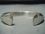 Authentic Vintage Native American Navajo Orville Tsinnie Sterling Silver Bracelet-Nativo Arts