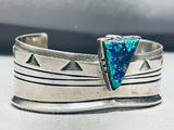 Best Yazzie Vintage Native American Navajo Azurite Sterling Silver Bracelet-Nativo Arts