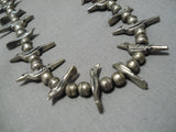 Astounding Vintage Native American Navajo Hand Carved Animal Sterling Silver Necklace-Nativo Arts
