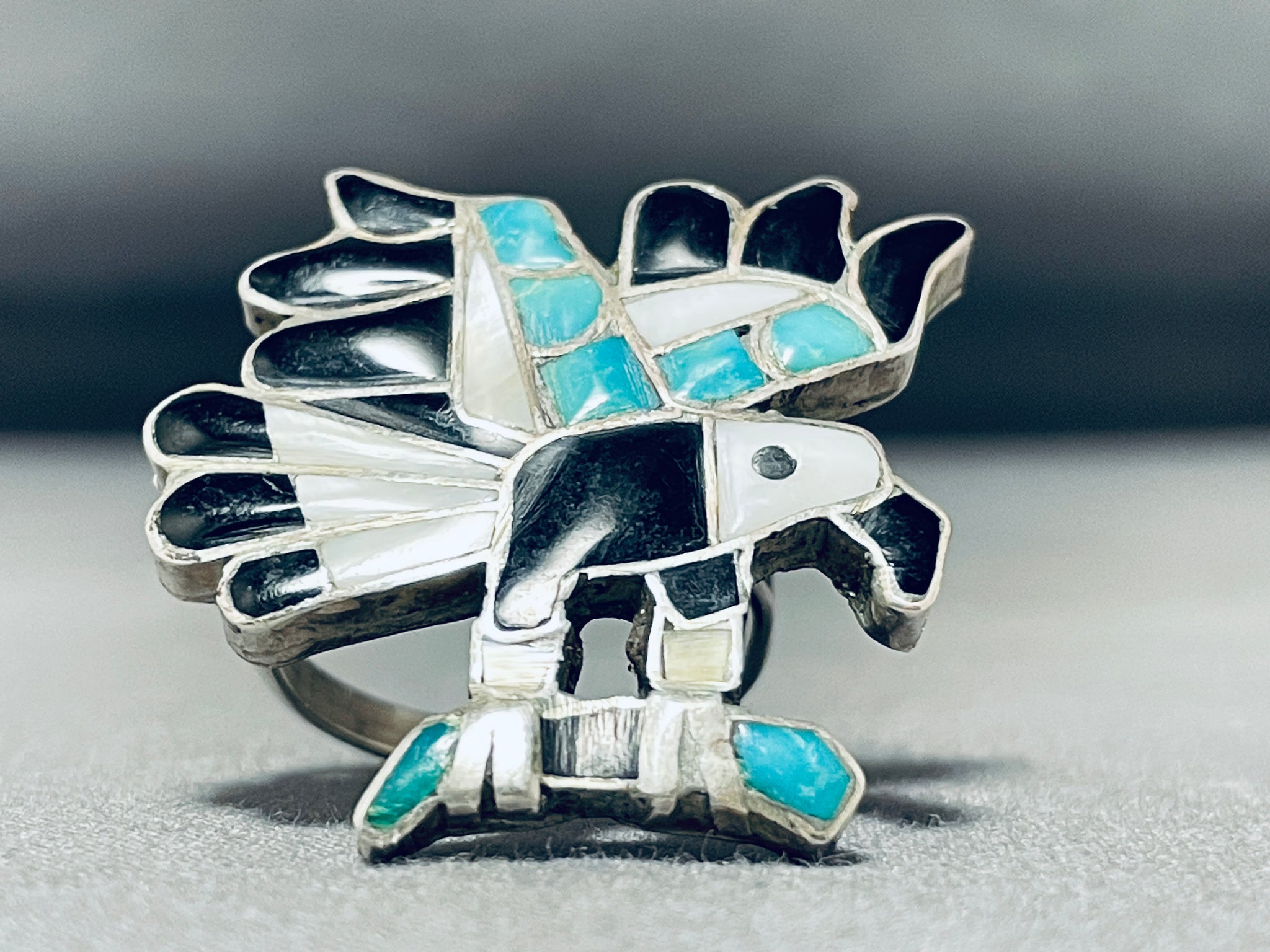 One Of The Best Vintage Native American Zuni Turquoise Eagle 