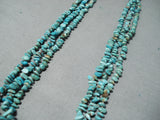 Astounding Vintage Native American Navajo Turquoise Sterling Silver Necklace Old-Nativo Arts