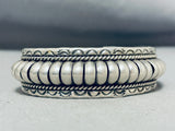 Important Native American Navajo Guild Vintage Sterling Silver Basket Bracelet-Nativo Arts
