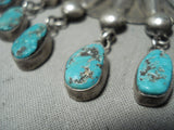 Beautiful Museum Vintage Native American Navajo Turquoise Sterling Silver Necklace-Nativo Arts