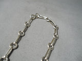 So Detailed And So Heavy Native American Navajo Sterling Silver Thick Necklace-Nativo Arts
