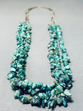 Fabulous Vintage Native American Navajo Royston & Kingman Turquoise Sterling Silver Necklace-Nativo Arts