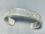 60+ Gram Highly Detailed Native American Navajo Sterling Silver Bracelet-Nativo Arts