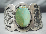 Heavy Vintage Native American Navajo Royston Turquoise Sterling Silver Bracelet Old-Nativo Arts
