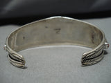 Superlative Vintage Native American Navajo Irene Chiquito Sterling Silver Bracelet Cuff Old-Nativo Arts