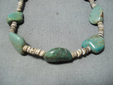Native American Wonderful Santo Domingo Royston Turquoise Sterling Silver Necklace-Nativo Arts