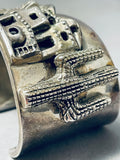 Most Detailed Vintage Southwest Pueblo Sterling Silver Bracelet-Nativo Arts
