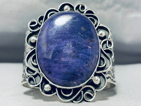 Perfectly Purple 145 Gram Native American Navajo Charoite Sterling Silver Bracelet-Nativo Arts