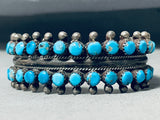 Museum Early Vintage Native American Navajo Turquoise Sterling Silver Bracelet-Nativo Arts