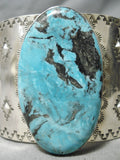 Colossal Native American Turquoise Sterling Silver Bracelet Cuff-Nativo Arts