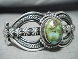Gorgeous Vintage Native American Navajo Damale Turquoise Sterling Silver Bracelet Old-Nativo Arts