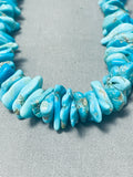 Native American Traditional Vintage Santo Domingo Old Kingman Royston Turquoise Necklace-Nativo Arts