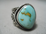 Quality Vintage Native American Navajo Sunny Reeves Sterling Silver Royston Turquoise Ring-Nativo Arts