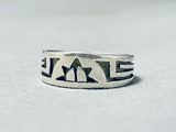 Impressive Vintage Native American Hopi Sterling Silver Band Ring-Nativo Arts